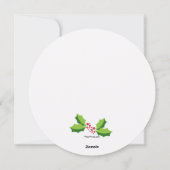 クリスマスの円の写真カード シーズンカード (裏面)