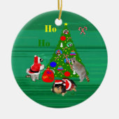 クリスマスの円形のオーナメント セラミックオーナメント (正面)