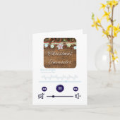 クリスマスの再生リスト（透明） カード (黄色い花)