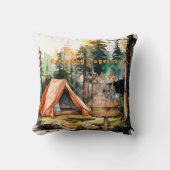 クリスマスの冒険　オイルペイント　新婚カップル クッション (正面)