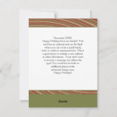 クリスマスの写真と手紙 – レトロレッド・グリーン シーズンカード (裏面)