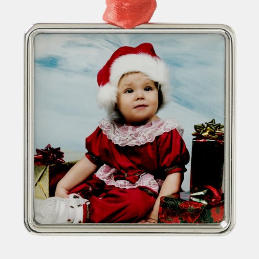 クリスマスの写真のオーナメント メタルオーナメント (正面)
