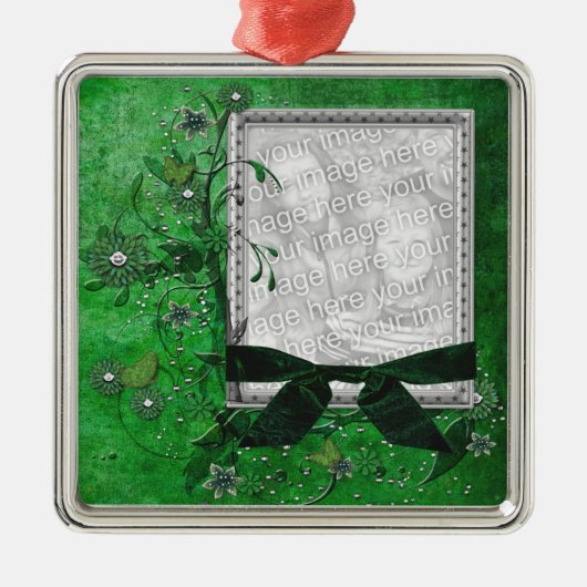 クリスマスの写真のオーナメント メタルオーナメント (正面)