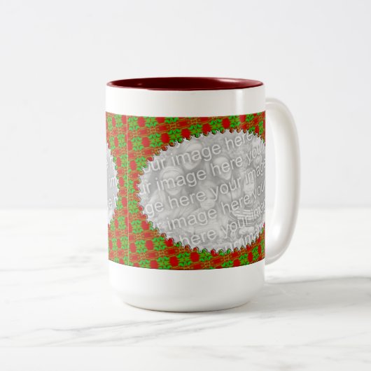 クリスマスの写真のマグ ツートーンマグカップ (正面右)