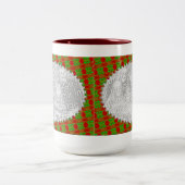 クリスマスの写真のマグ ツートーンマグカップ (中央)