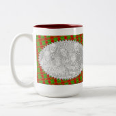 クリスマスの写真のマグ ツートーンマグカップ (左)