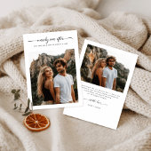 クリスマスの写真の後に楽しく結婚脚本を書く シーズンカード