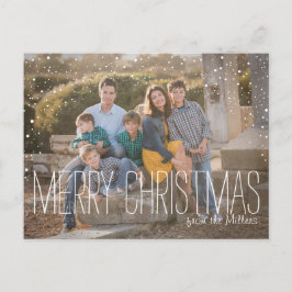 クリスマスの写真の郵便はがき、完全な写真、雪 シーズンポストカード