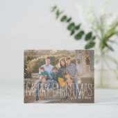 クリスマスの写真の郵便はがき、完全な写真、雪 シーズンポストカード (スタンド正面)