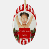 クリスマスの写真は個人化なります セラミックオーナメント (右)