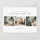 クリスマスの写真をコラージュ |希望警告する ポストカード (正面)