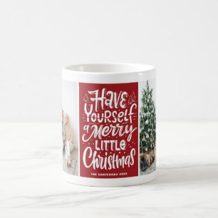 クリスマスの写真をメリー赤にして下さい コーヒーマグカップ