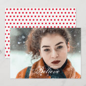 クリスマスの写真を信じて シーズンカード (正面/裏面)