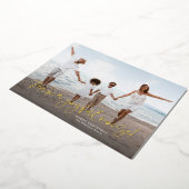 クリスマスの写真を撮って楽しい音を出す 箔シーズンカード (回転した状態)