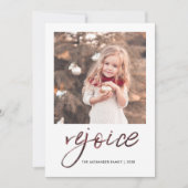 クリスマスの写真を楽しんで喜ぶ シーズンカード (正面)