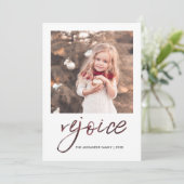 クリスマスの写真を楽しんで喜ぶ シーズンカード (スタンド正面)