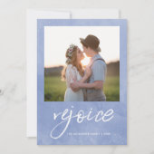 クリスマスの写真を楽しんで喜ぶ シーズンカード (正面)