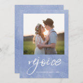 クリスマスの写真を楽しんで喜ぶ シーズンカード (正面/裏面)