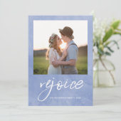 クリスマスの写真を楽しんで喜ぶ シーズンカード (スタンド正面)