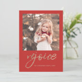 クリスマスの写真を楽しんで素朴うれしく思う シーズンカード (スタンド正面)