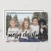 クリスマスの写真を楽しんで シーズンカード (正面/裏面)