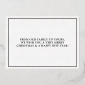 クリスマスの写真を楽しんで 箔シーズンカード (裏面)