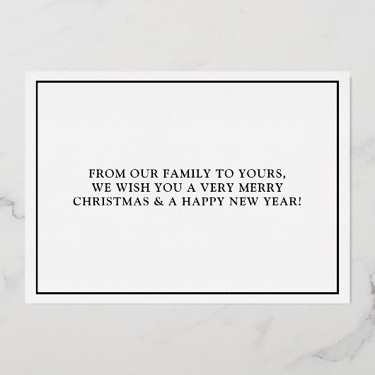 クリスマスの写真を楽しんで 箔シーズンカード (裏面)