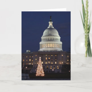 クリスマスの写真を祝う米国の国会議事堂 シーズンカード