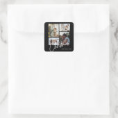 クリスマスの写真オーナメント, 写真コラージュ クリスマス スクエアシール (バッグ)