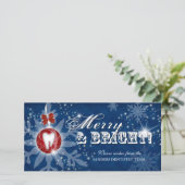 クリスマスの写真カード歯科モルの紫系統 シーズンカード (スタンド正面)