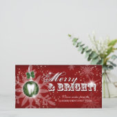 クリスマスの写真カード歯科モルの赤い緑 シーズンカード (スタンド正面)