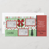 クリスマスの写真カード シーズンカード (正面/裏面)