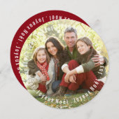 クリスマスの写真カード シーズンカード (正面/裏面)