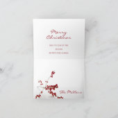 クリスマスの写真カード、ホリー赤いベリー シーズンカード (内部)