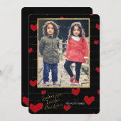 クリスマスの写真カード 招待状 (正面/裏面)