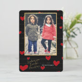 クリスマスの写真カード 招待状 (スタンド正面)