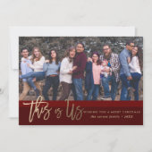 クリスマスの写真カード*ThisはUs*です 招待状 (正面)