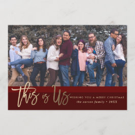 クリスマスの写真カード*ThisはUs*です 招待状