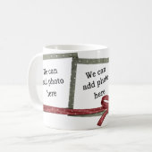 クリスマスの写真フレーム コーヒーマグカップ (正面左)