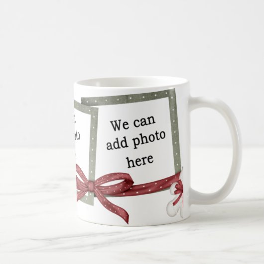 クリスマスの写真フレーム コーヒーマグカップ (右)