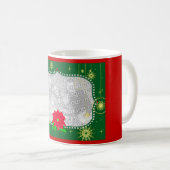 クリスマスの写真フレーム コーヒーマグカップ (正面右)