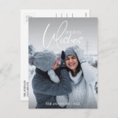 クリスマスの写真ポストカード  ホリデー ウィッシュ シーズンポストカード (正面/裏面)