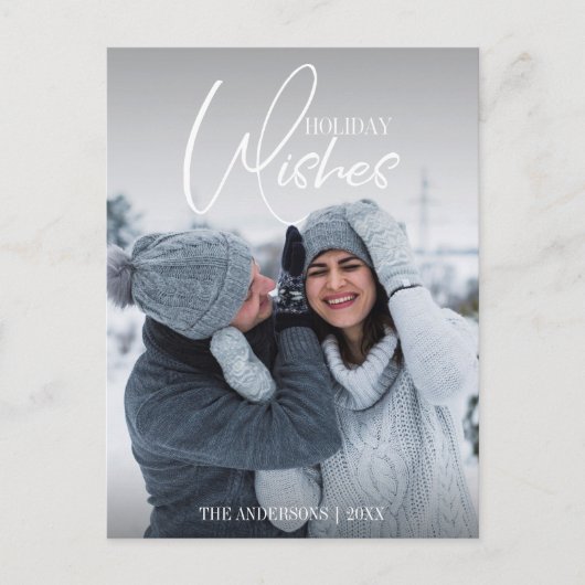 クリスマスの写真ポストカード  ホリデー ウィッシュ シーズンポストカード (正面)