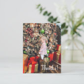 クリスマスの写真感謝のポストカード ポストカード (スタンド正面)