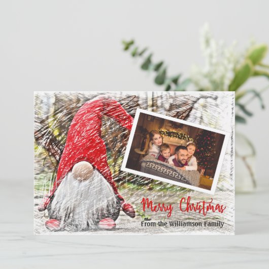 クリスマスの写真格言クリスマス シーズンカード (スタンド正面)