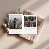クリスマスの写真結婚金ゴールドの後を楽しく 箔シーズンカード