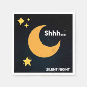 クリスマスの写真静か- Night スタンダードカクテルナプキン (正面)