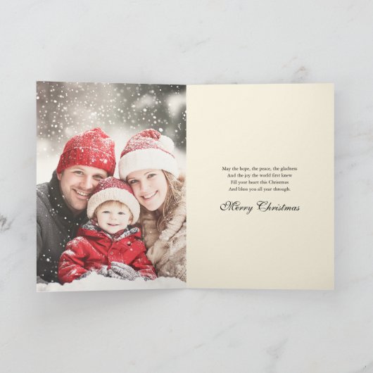 クリスマスの写真 イエス ヴァージン メアリー セント ジョセフ シーズンカード (内部)