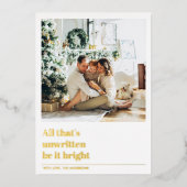 クリスマスの写真 | クリスマスの名言 | ハッピーホリデー 箔シーズンカード (正面)