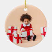 クリスマスの写真 セラミックオーナメント (裏面)